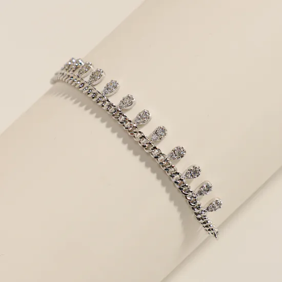 Alvira Teardrop White Gold Plated Jewelry Set