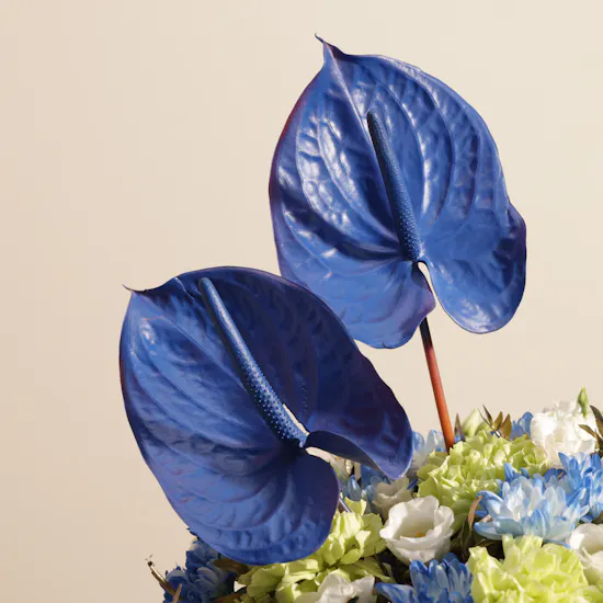 Azure Elegance Flower Vase