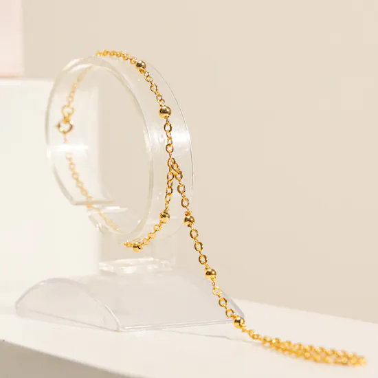 Hrh Simple Gold Plated Hand Chain