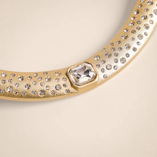 Lynyer Aurora Dust Gemstone Gold Plated Women's Necklace