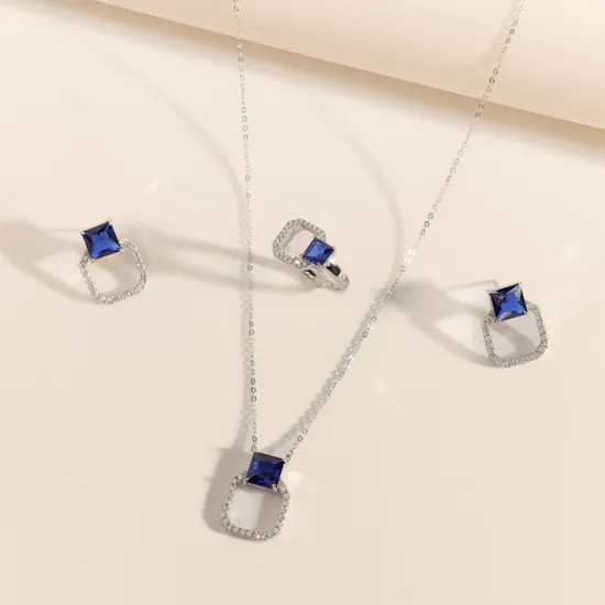 Floward Silver Geometric Jewelry Gift Set