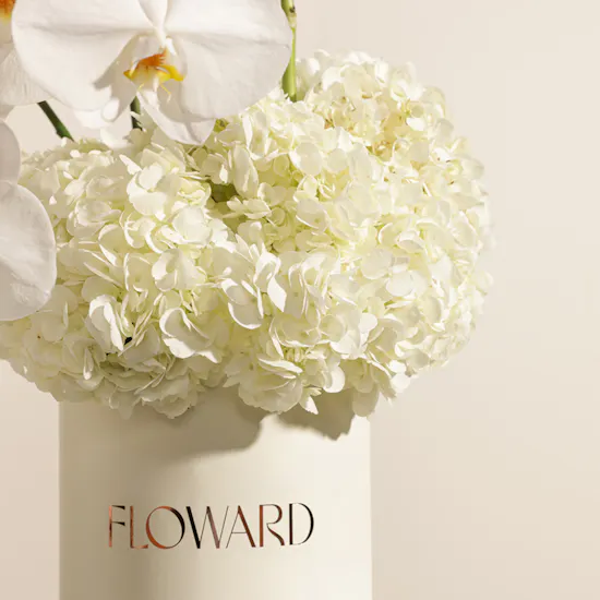 Elegant White Flowers Box