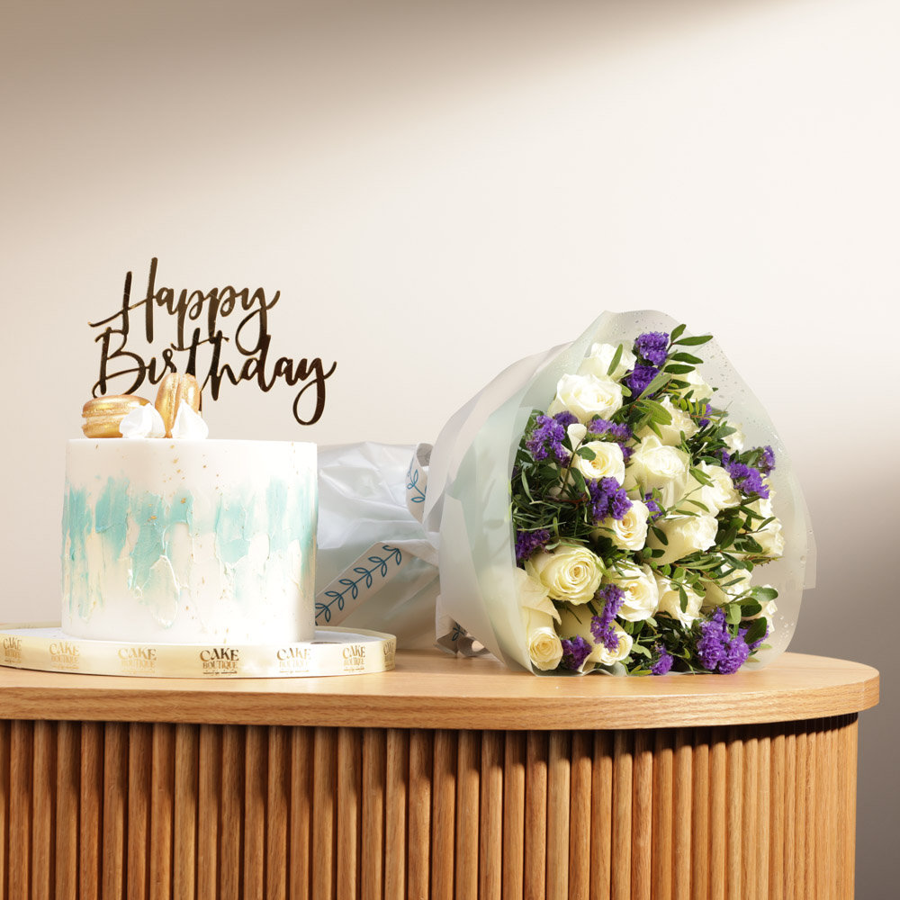 كيك عيد الميلاد من كيك بوتيك | باقة جوري