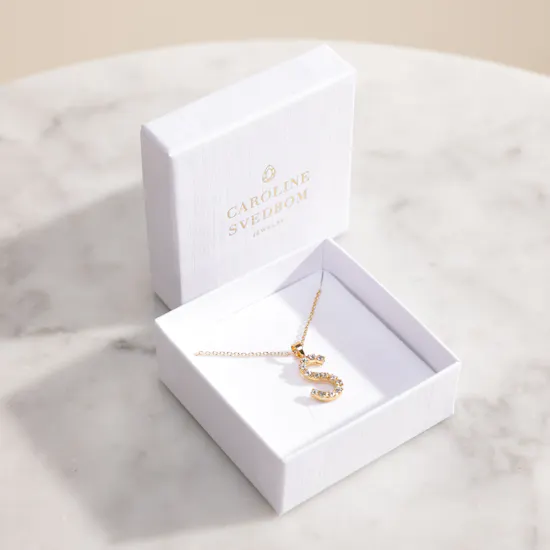Caroline Svedbom Mini Letter S Crystal Necklace