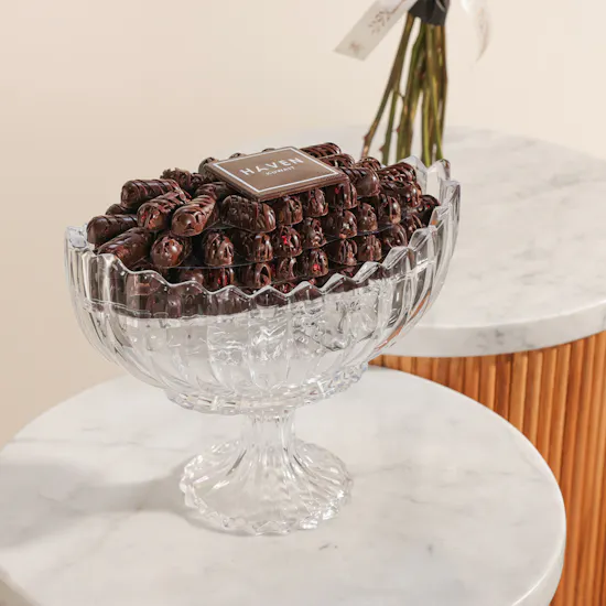 Haven Chocolate Bourgeoise Chocolates Crystal Tray | Lovely Flowers