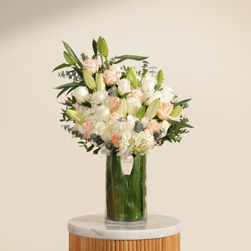 مزهرية زهور السكون الناعم