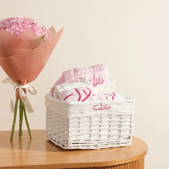 BelovedOne Personalized Sweet Baby Set | Charming Flowers Arrangement