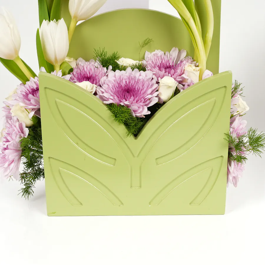 Blooming Beauty Wooden Basket  6