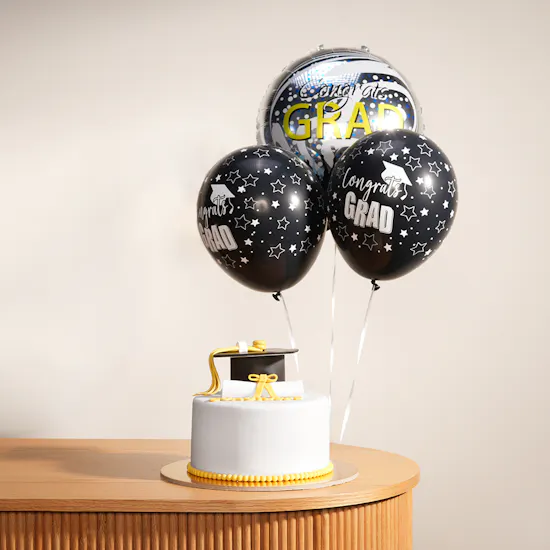 Graduation Cake for Him | White Roses