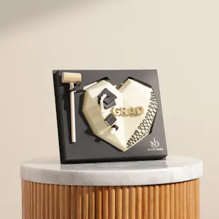 NJD Graduation Breakable Black Heart Chocolate