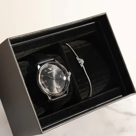 Emporio Armani Watch and Bracelet Men’s Set
