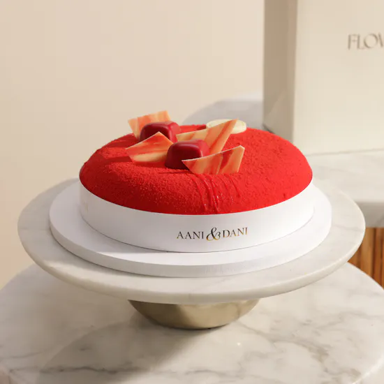 Aani & Dani Red Velvet Cake | Thinking of You Flower Bouquet