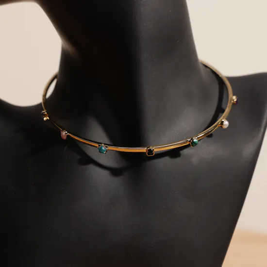Tous Glory Choker Gold Plated with Gemstones