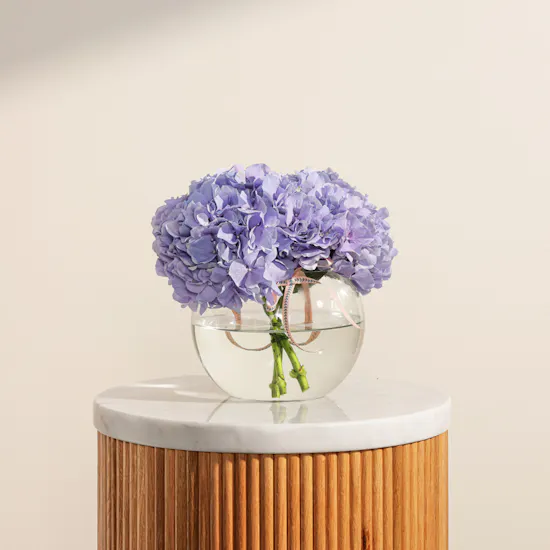 Purple Hydrangea Vase