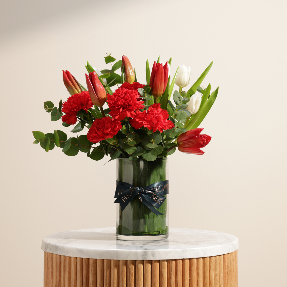 مزهرية زهور لمسة نبض القلب