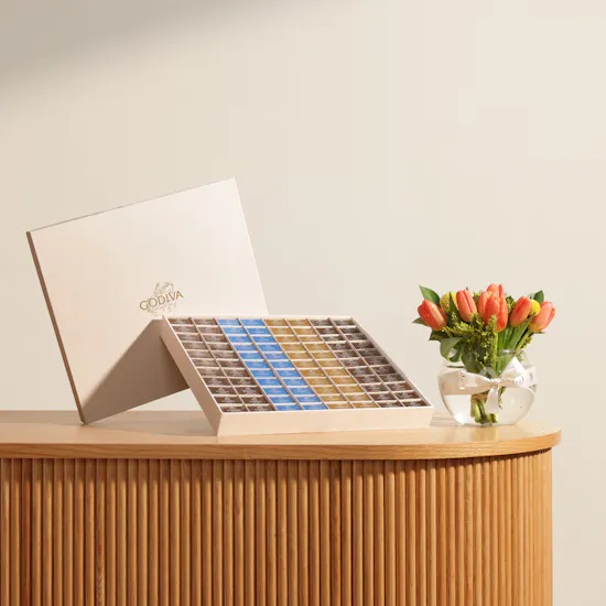 Godiva Napolitains Chocolate Box | Calm Flowers Vase