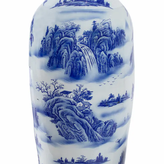 White And Blue Landscape Design Vase 180 CM