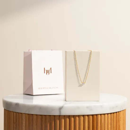 Hrh Gold Plated Heart Necklace