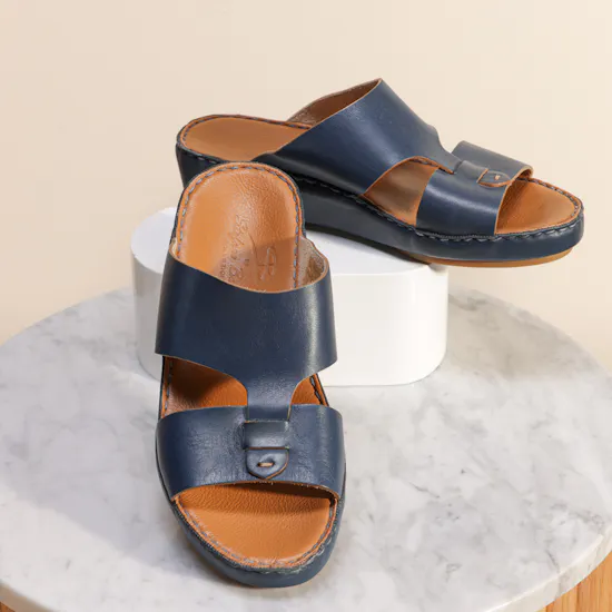 Alshal Stefano Barella Navy Blue Slippers