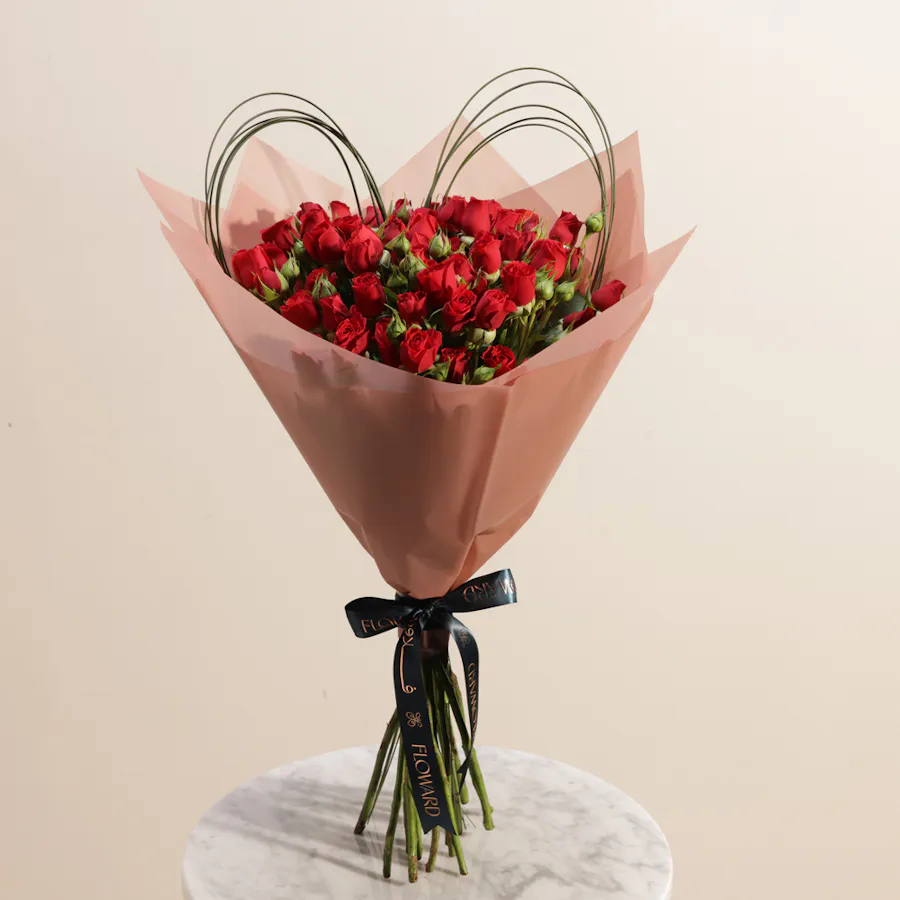 Timeless Red Baby Roses Bouquet  4