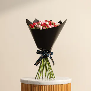 Red and Pink Baby Rose Bouquet
