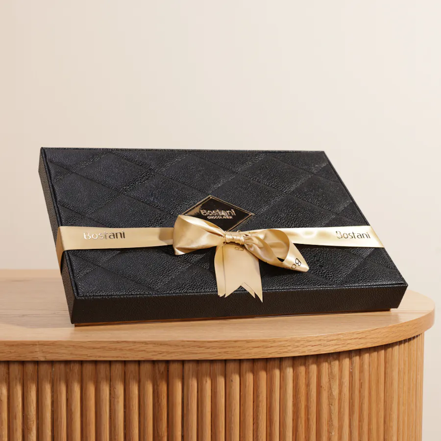 Bostani Black Leather Chocolate Box | 42 Pieces 1