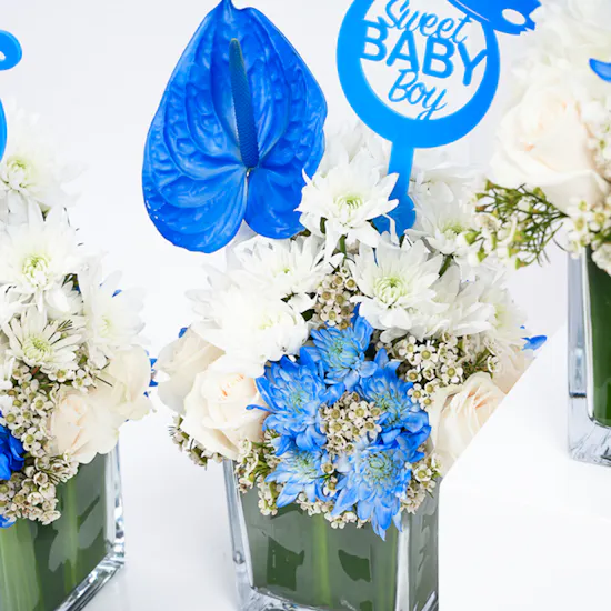 Baby Boy Reception Vases