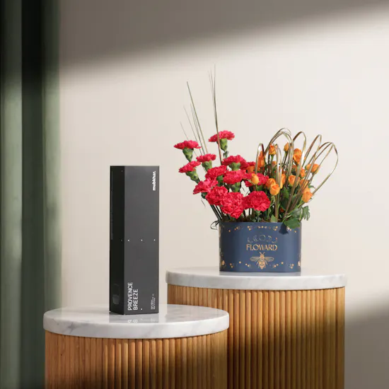Mubkhar Provence Breeze Reed Diffuser | Light Whisper Flower Box