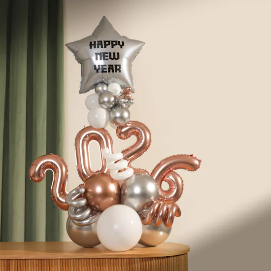Balloonizer Happy New Year Rose Gold Balloon Set