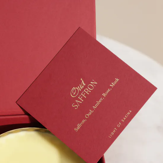 Light of Sakina Brass Urli Saffron Candle