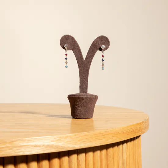 Felizmoda Colorful Stones Earrings | Romantic Roses