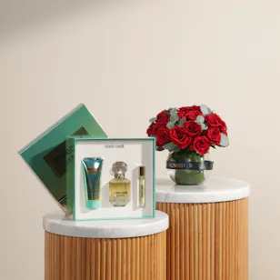 Roberto Cavalli Paradiso Holiday Set for Women | Red Magical Flowers