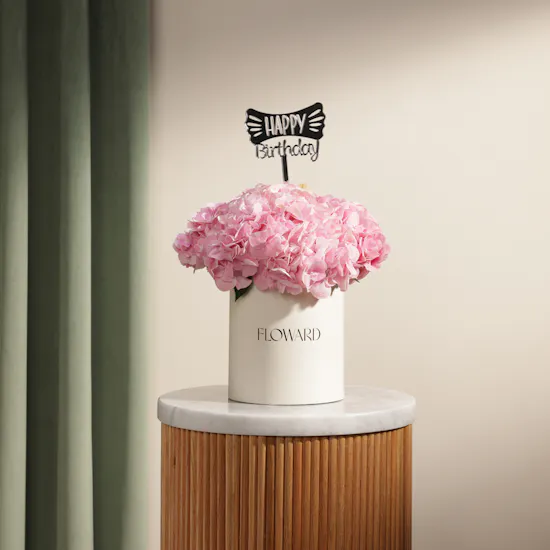 Glorious Happy Birthday Pink Hydrangea Box