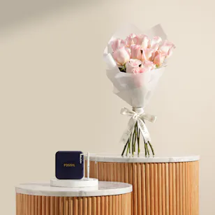 Fossil Ellis Pavé Glitz Silver-Tone Brass Hoop Earrings | Stunning Flowers