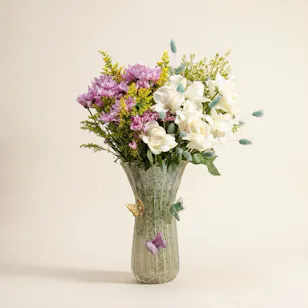 Belavida Butterfly Stunning Floral Vase