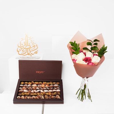 More Large Dates Chocolate Box | Rose Bouquet