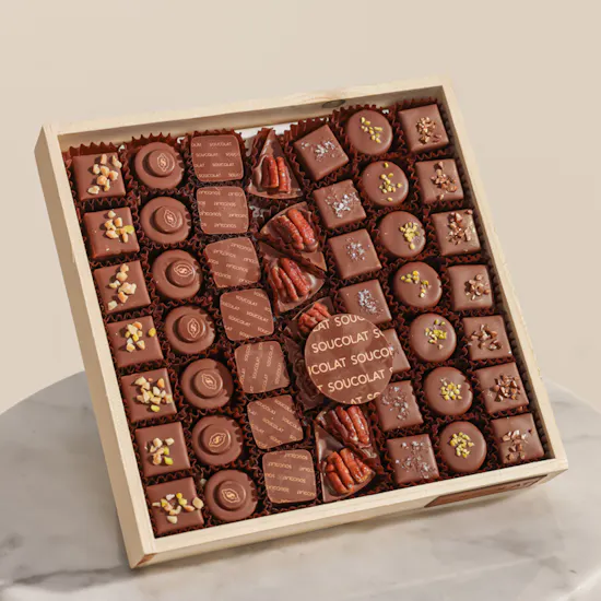 Soucolat Chocolate Collection Wood Tray