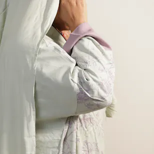 Blooming Gardenia Side-Tie Prayer Dress with Veil Set for Women