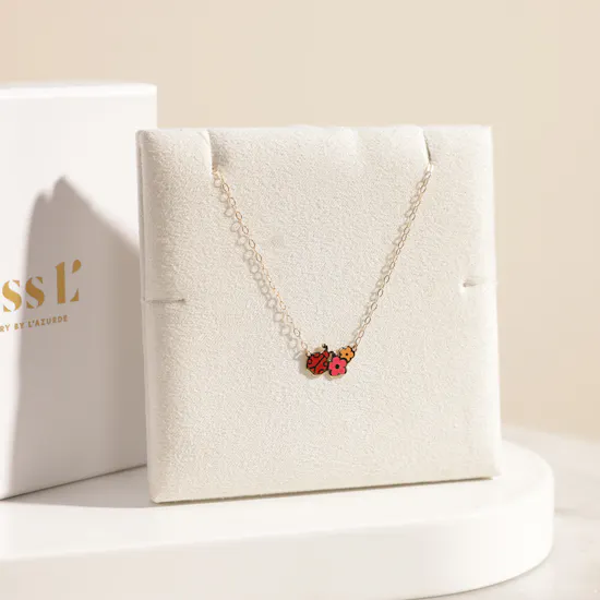 Miss L' by L'azurde Flower Enamel Coated Kids Necklace