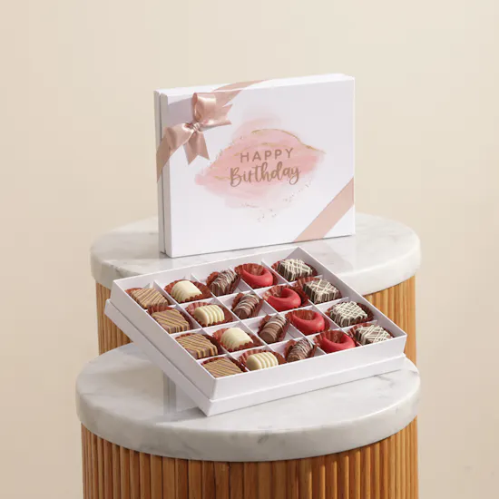 Le Chocolatier Dubai Happy Birthday Chocolate Stain Box