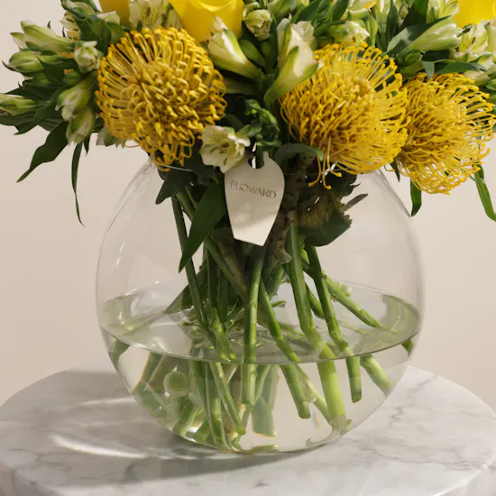 Shinny Yellow Flower Vase
