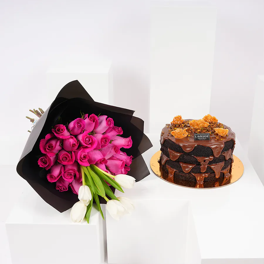 Laviviane Nutella Cake	| Roses Bouquet 5