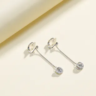 Swarovski Generation Clip Rhodium Plated Earrings