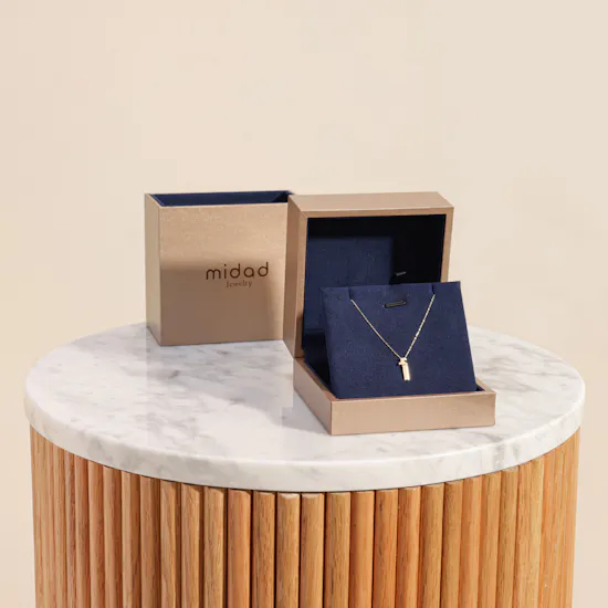 Midad letter Alef Necklace | 18 k Gold