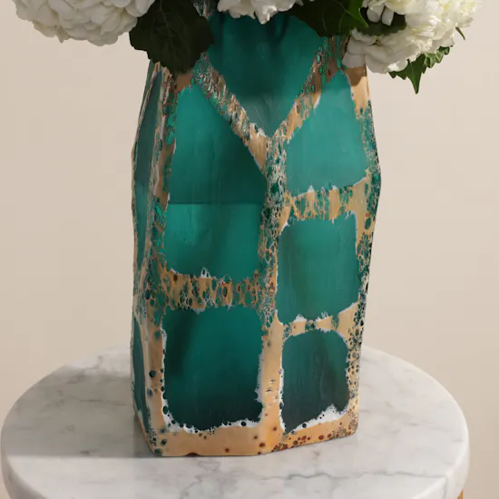 Ethereal White Hydrangea Vase