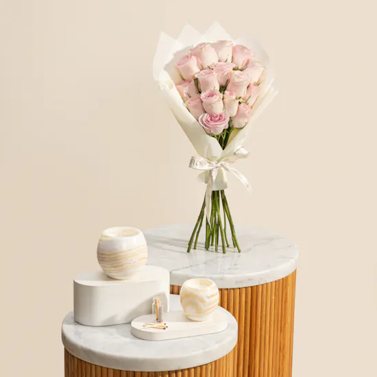 Lumiz Candles Premium Candles Set | Curated Moments Flower Bouquet
