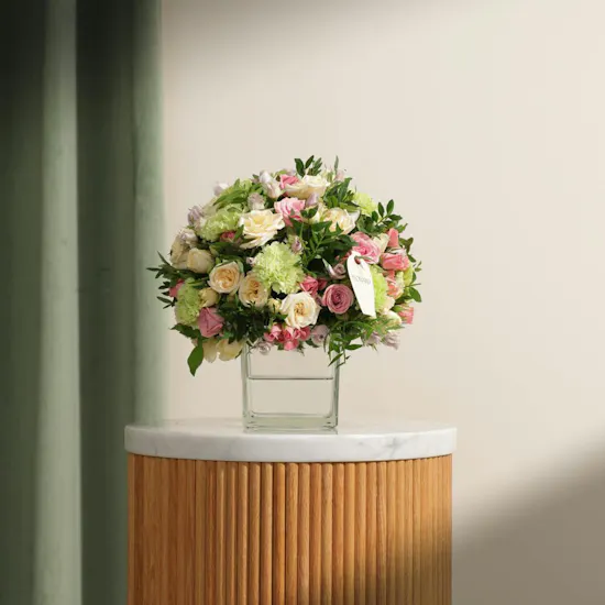 Blush Garden Flowers Vase