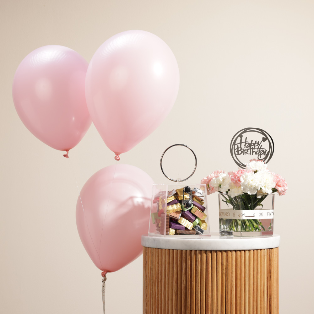 Ghazal Chocolate Box  | Balloon Happy Birthday Flowers Vase 