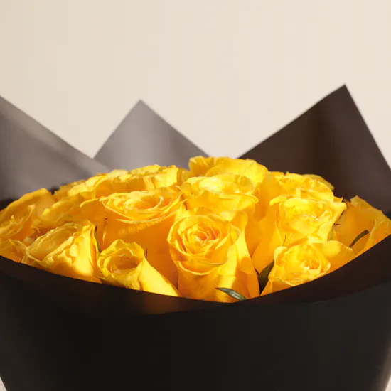 Yellow Radiance Bouquet | 25 Roses