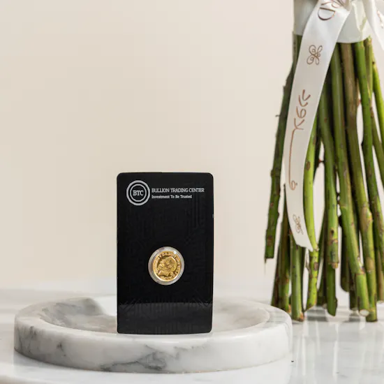 BTC King George Gold Coin | Golden Sentiment Flowers